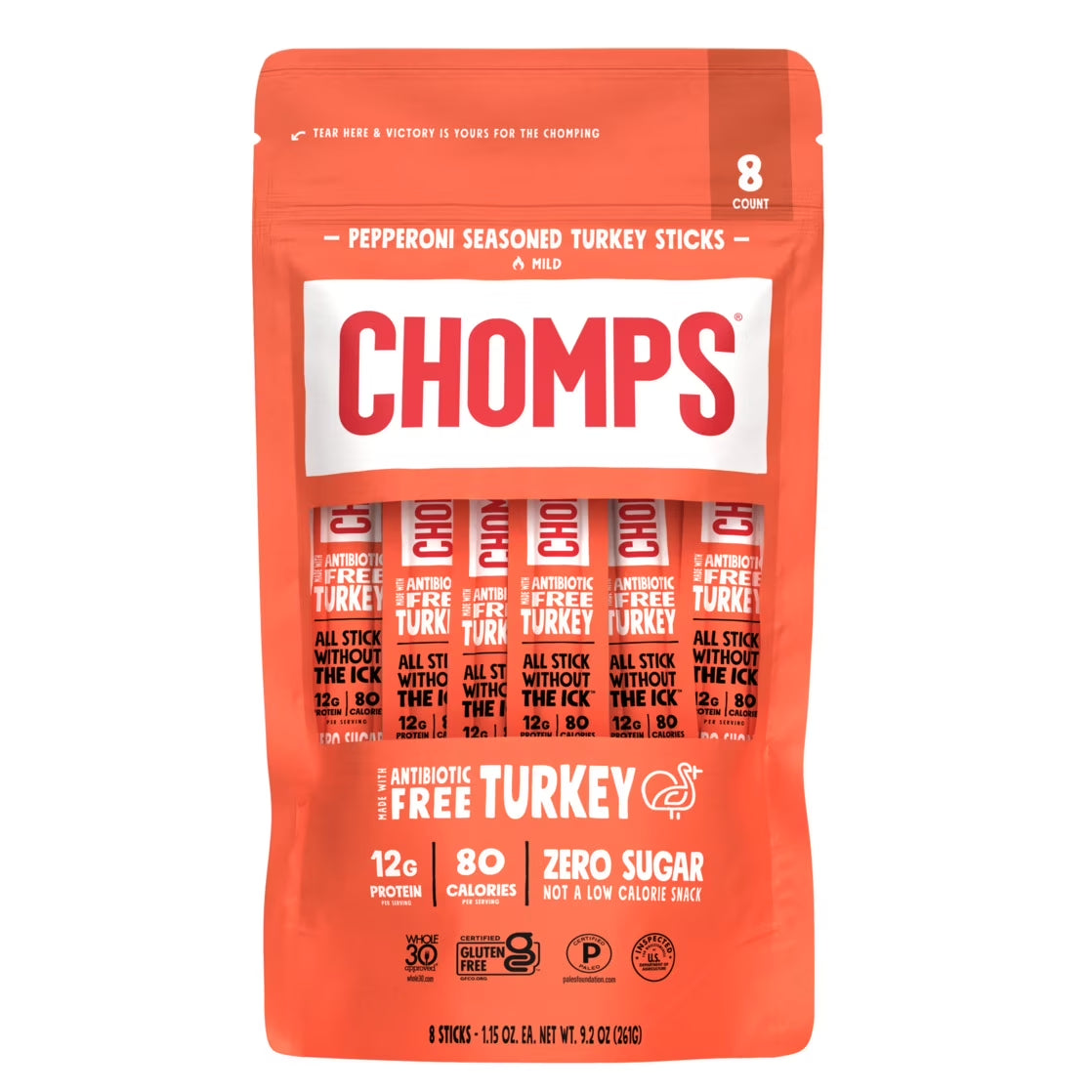 Turkey Pepperoni Sticks - 8 count