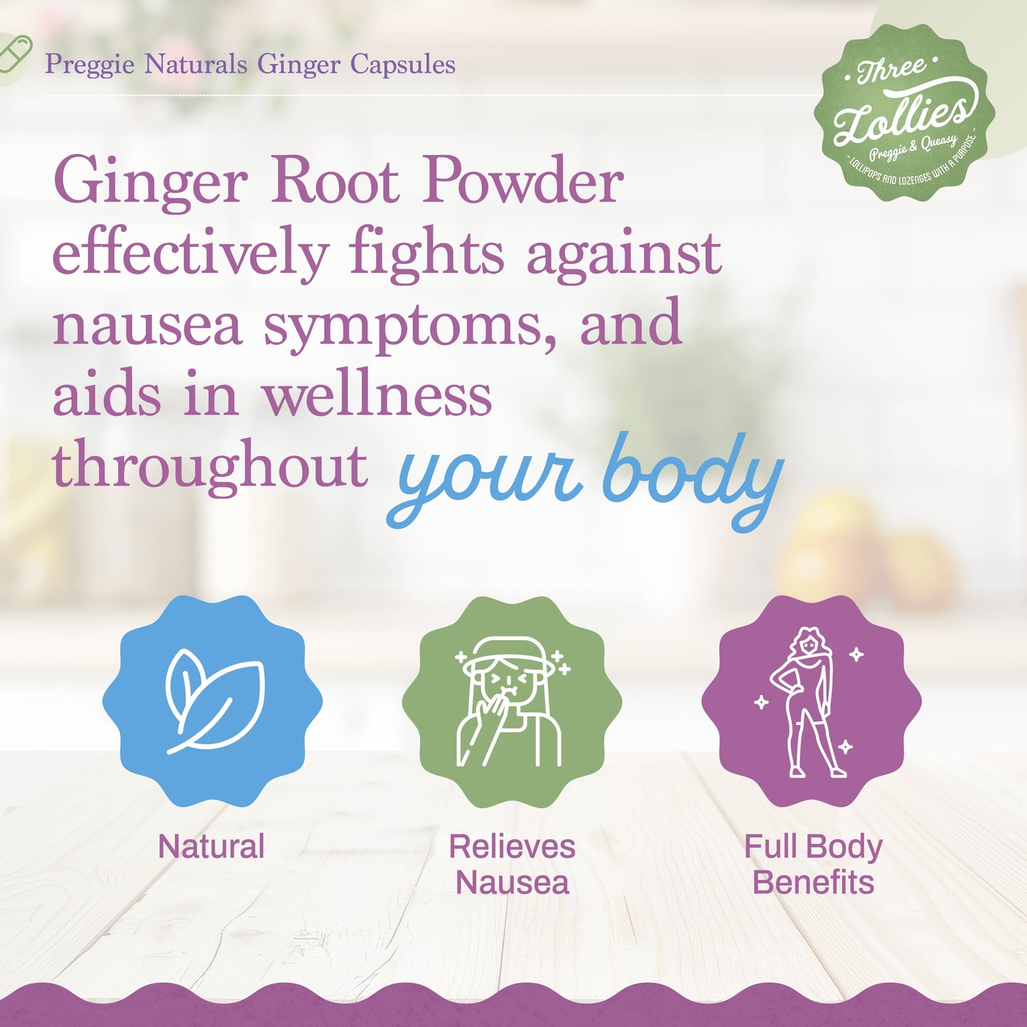 Ginger Capsules - Nausea Relief Supplement