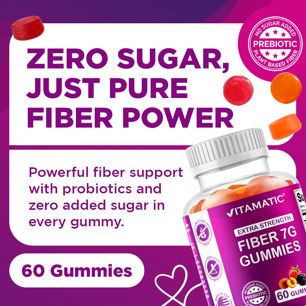 Prebiotic Fiber Gummies for Adults- 240 Pectin Based Gummies