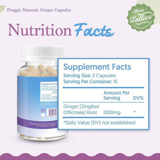 Ginger Capsules - Nausea Relief Supplement