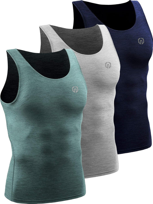 Men's 3 Pack Dry Fit Compression Tank Top